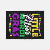 Miss Mardi Gras Kinder Carnavalskleding Fleece Deken (Voorkant (Horizontaal))