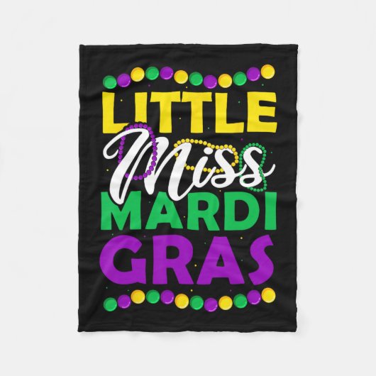 Miss Mardi Gras Kinder Carnavalskleding Fleece Deken (Voorkant)