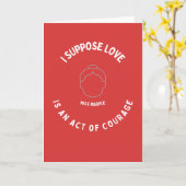 Miss Marple Love Quote Kaart Jubileum Valentijn (Gele Bloem)