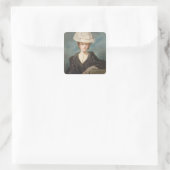 Miss Mary Hickey, 1770 (olie op doek) Vierkante Sticker (Tas)