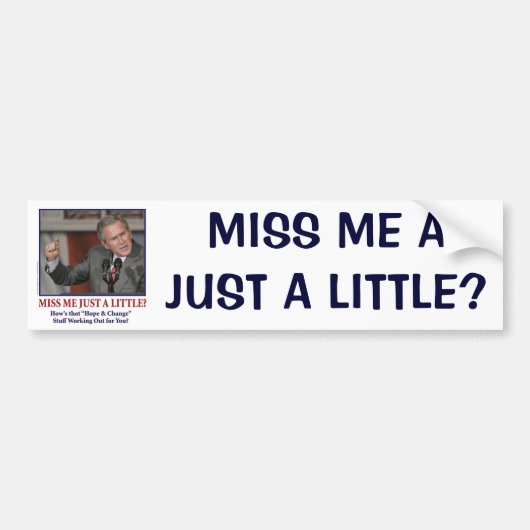 Miss-me-a-kleine piepjes bumpersticker (Voorkant)
