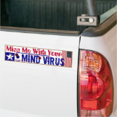 Miss me met uw muizenvirus bumpersticker (Op Truck)