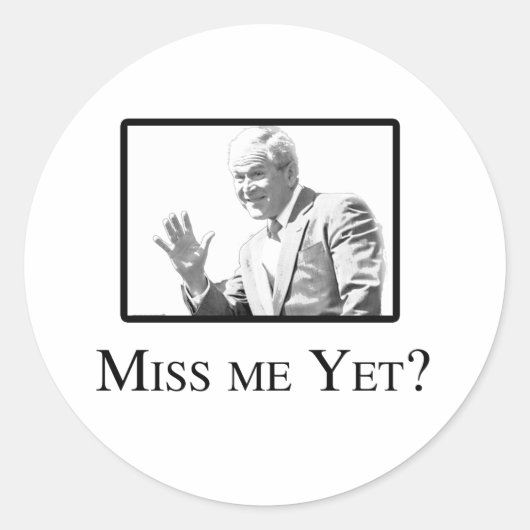 MISS ME NOG? RONDE STICKER (Voorkant)