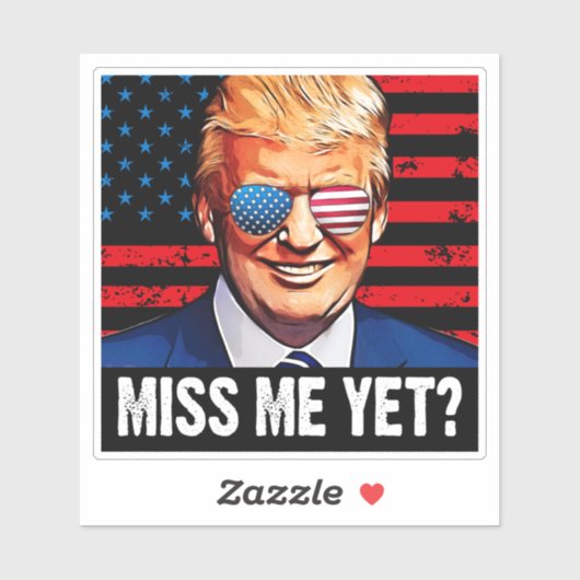 Miss me nog troef 2024 verkiezing anti Biden Sticker (Vel)