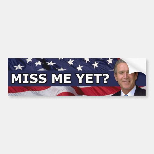 Miss me toch? bumpersticker (Voorkant)
