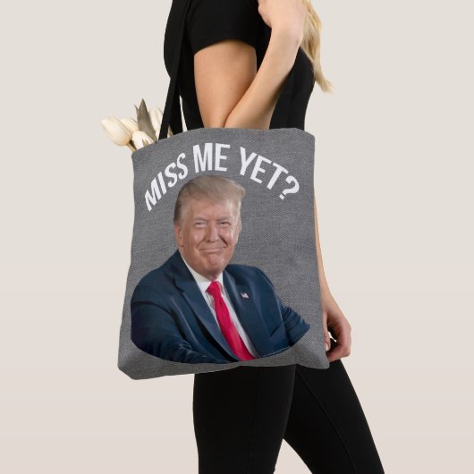 Miss Me Toch Funny Donald Trump Tote Bag (Dichtbij)