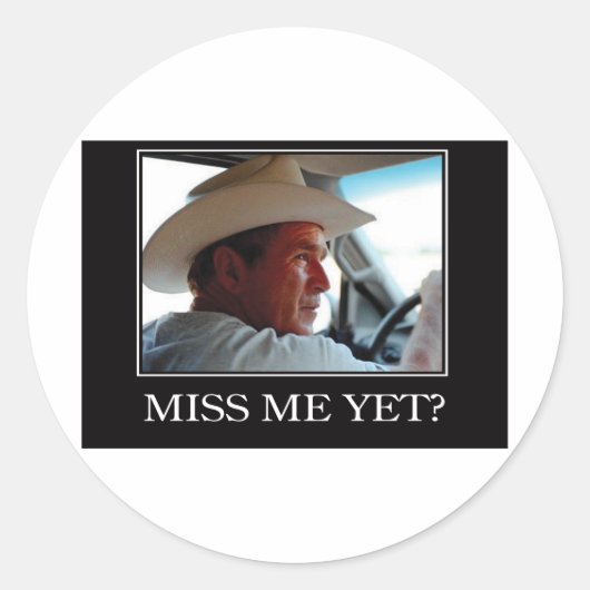 Miss Me Toch, George W Struik Ronde Sticker (Voorkant)