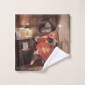 Miss Meow -  kattenleestijd Bad Handdoek (Wasdoekje)