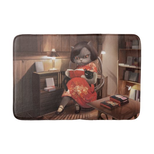 Miss Meow - kattenleestijd Badmat (Voorkant)