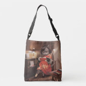 Miss Meow - kattenleestijd Crossbody Tas (Achterkant)