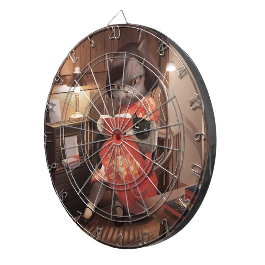 Miss Meow - kattenleestijd Dartbord (Voorkant Rechts)