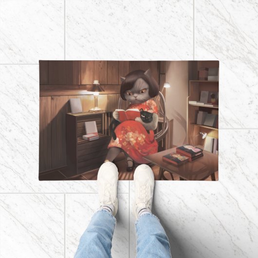 Miss Meow -  kattenleestijd Deurmat (Binnen)