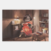 Miss Meow - kattenleestijd Inpakpapier Vel (Voorkant)