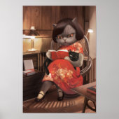 Miss Meow -  kattenleestijd Poster (Voorkant)