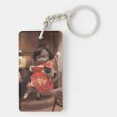 Miss Meow -  kattenleestijd Sleutelhanger (achterkant)