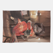 Miss Meow -  kattenleestijd Theedoek (Horizontaal)