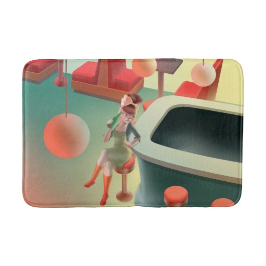 Miss Meow - Late Night Bar Series Badmat (Voorkant)