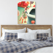 Miss Meow - Late Night Bar Series Canvas Afdruk (Insitu (Slaapkamer))