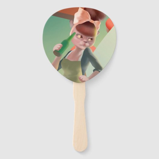 Miss Meow - Late Night Bar Series Handwaaier (Achterkant)