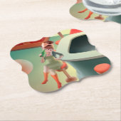 Miss Meow - Late Night Bar Series Kartonnen Onderzetters (Gekanteld)