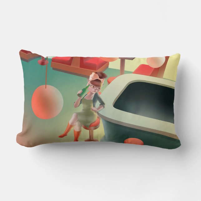 Miss Meow - Late Night Bar Series Kussen (Voorkant)