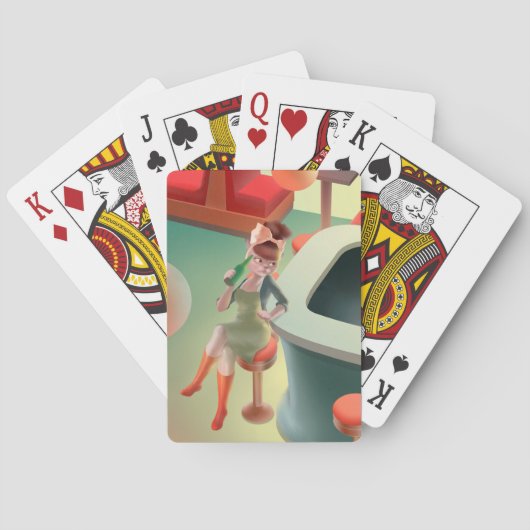 Miss Meow - Late Night Bar Series Pokerkaarten (Achterkant)