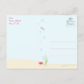 Miss Mermaid Dark Hair Bedankt Briefkaart (Achterkant)