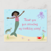 Miss Mermaid Party Dank u Briefkaart (Voorkant)