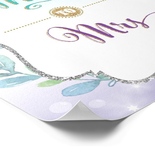 Miss Mermaid Vrijgezellenfeest Decoration Poster (Hoek)