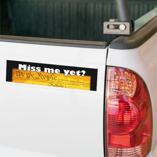 Miss mij toch? bumpersticker (Op Truck)
