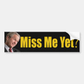 Miss mij toch? Bumpersticker (Voorkant)