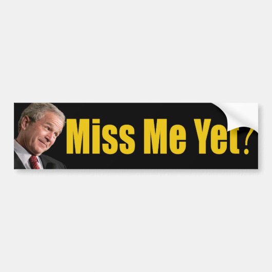 Miss mij toch? Bumpersticker (Voorkant)