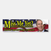 Miss mij toch? bumpersticker (Voorkant)