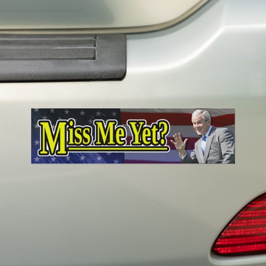 Miss mij toch? bumpersticker (Op auto)