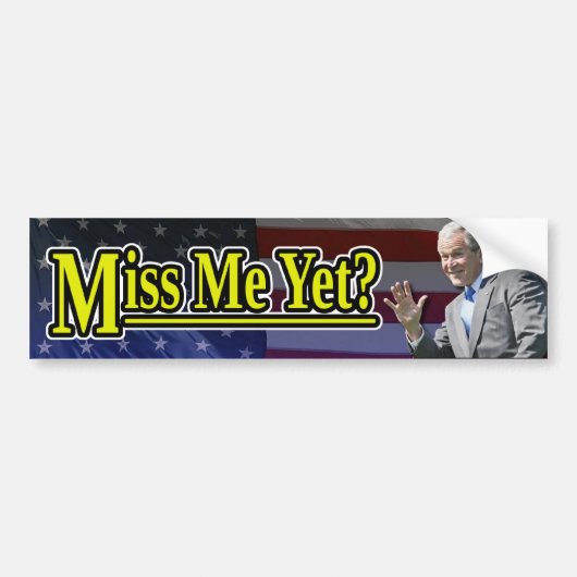 Miss mij toch? bumpersticker (Voorkant)