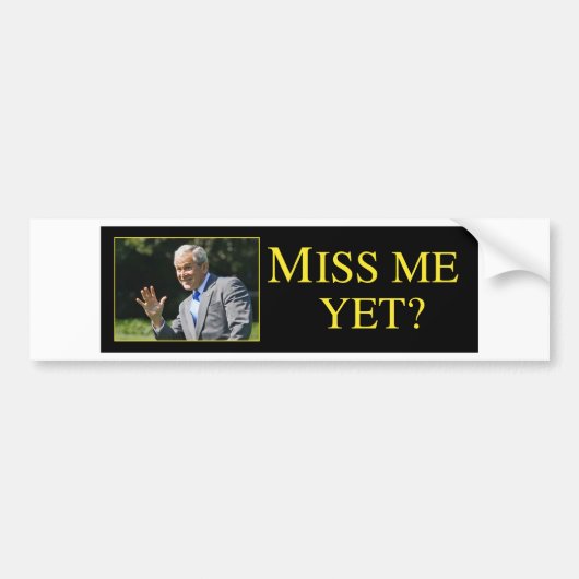 Miss mij toch? George Struik Bumpersticker (Voorkant)