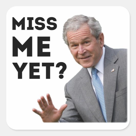 Miss mij toch? George W. Struik Vierkante Sticker (Voorkant)