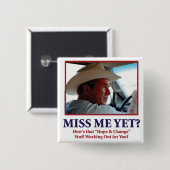 Miss mij toch? vierkante button 5,1 cm (Voorkant /achterkant)