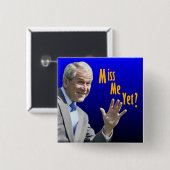 Miss mij toch? vierkante button 5,1 cm (Voorkant /achterkant)