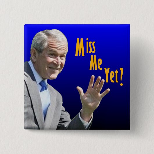 Miss mij toch? vierkante button 5,1 cm (Voorkant)