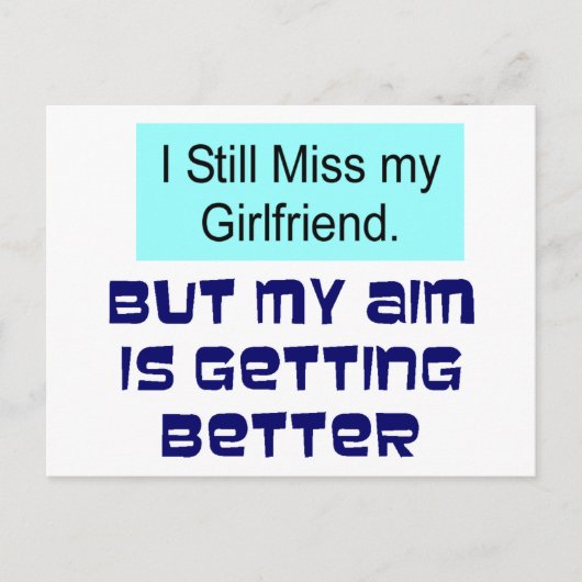 Miss mijn Vriendin Briefkaart (Voorkant)