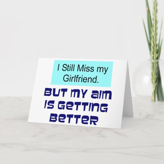 Miss mijn Vriendin Kaart (Voorkant)