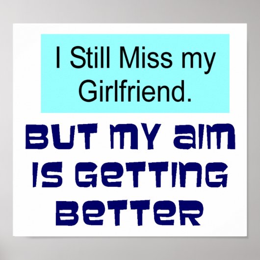 Miss mijn Vriendin Poster (Voorkant)