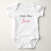 Miss Miss Miss June Baby Tutu Bodysuit (Voorkant)