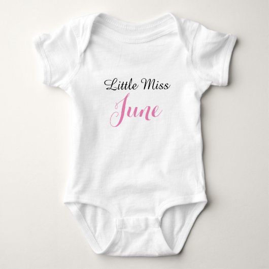 Miss Miss Miss June Baby Tutu Bodysuit (Voorkant)