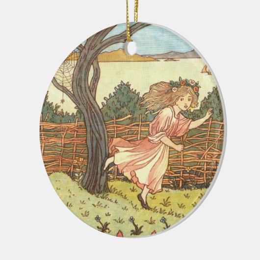 "Miss Miss Muffet" Keramisch Ornament (Links)