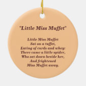 "Miss Miss Muffet" Keramisch Ornament (Achterkant)