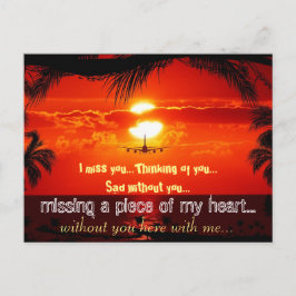 Miss Missing Sad Lonely Heart Broken Briefkaart