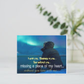 Miss Missing Sad Lonely Heart Broken Briefkaart (Staand voorkant)