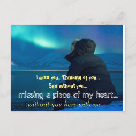 Miss Missing Sad Lonely Heart Broken Briefkaart